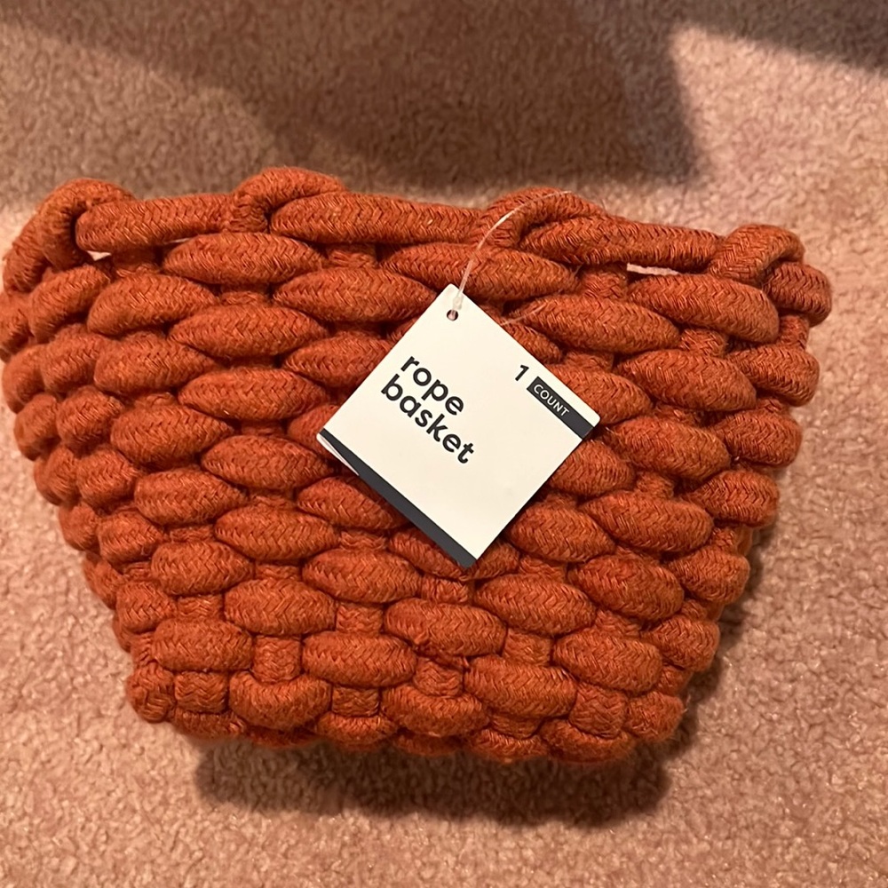 NWT  Target Bullseye Playground Rope Basket In Orange